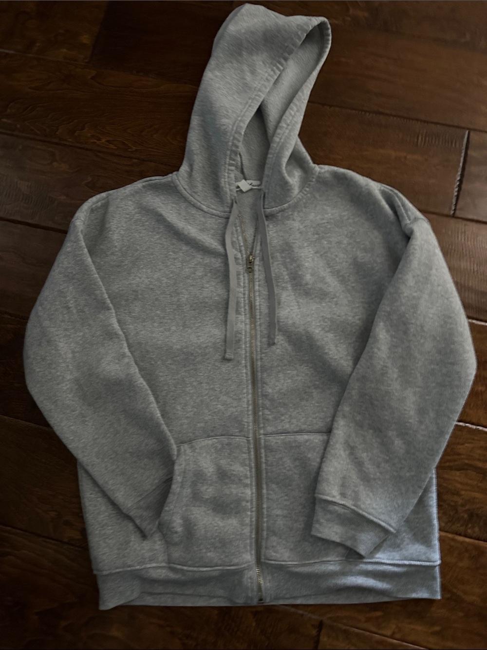 Derek Heart gray zip hoodie Large